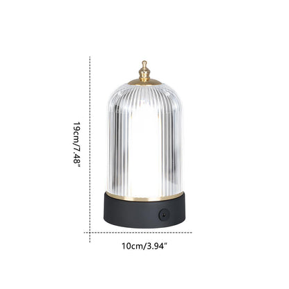 Lampe portable sans fil à intensité variable tactile de 19 cm de hauteur avec batterie rechargeable USB pour table de chevet, salon et table à manger
