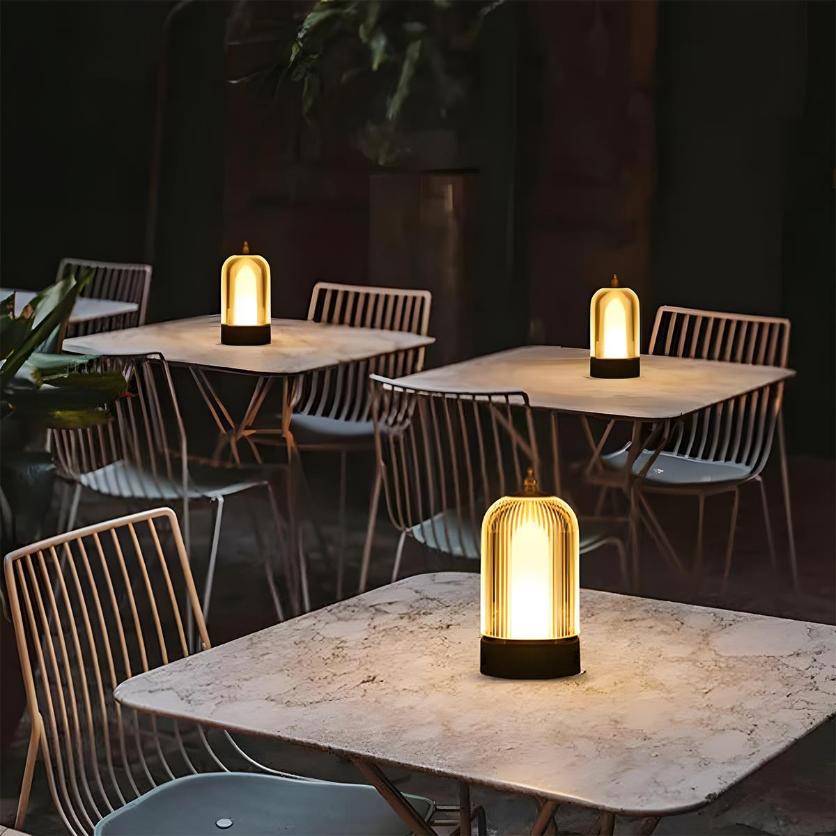 Lampe portable sans fil à intensité variable tactile de 19 cm de hauteur avec batterie rechargeable USB pour table de chevet, salon et table à manger