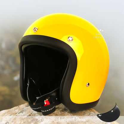 Half Helmet Open Face Motorcycle DOT ECE Certified Retro Cruiser Riding Gear Low Profile Headgear for Harley Chopper Bobber Street Bike
