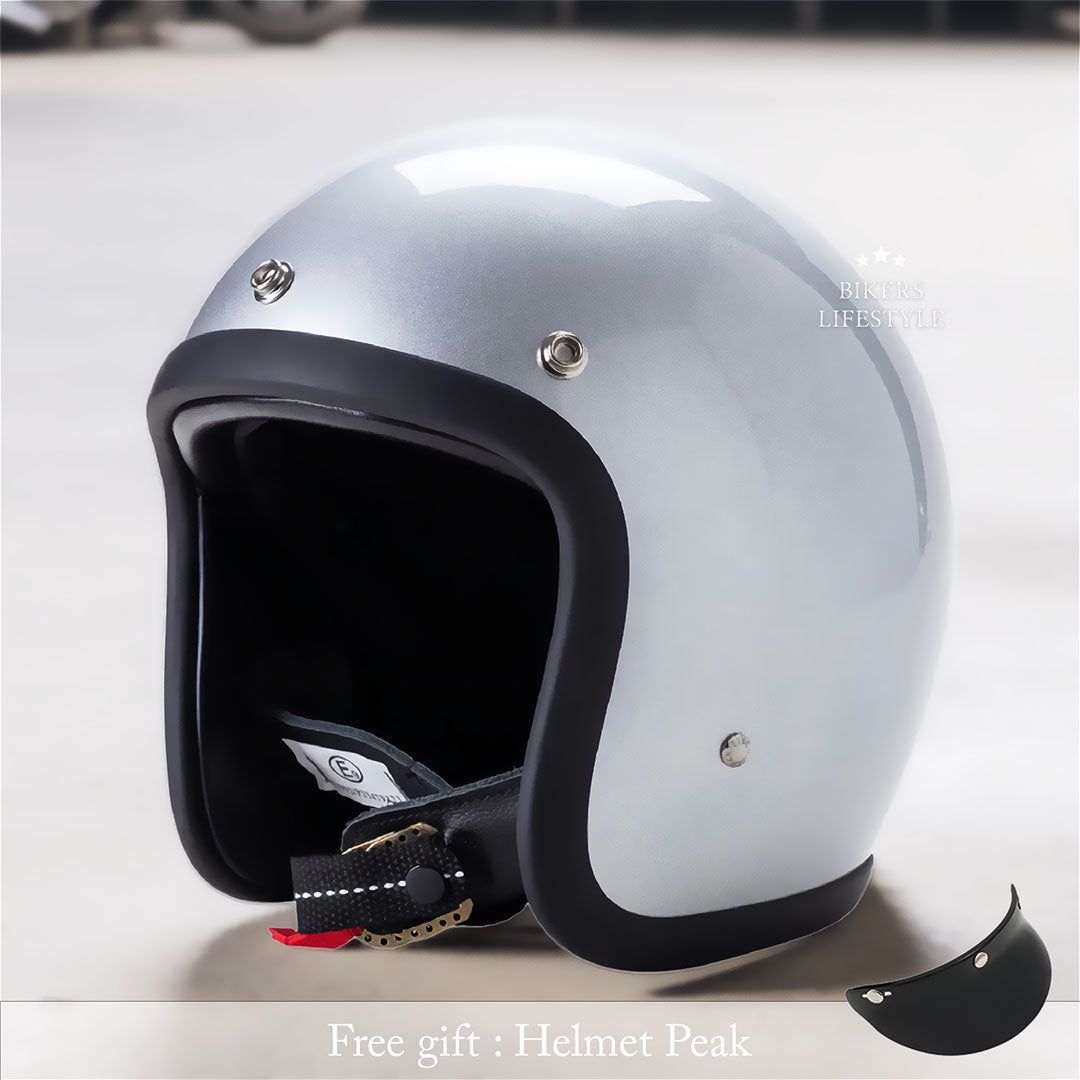 Half Helmet Open Face Motorcycle DOT ECE Certified Retro Cruiser Riding Gear Low Profile Headgear for Harley Chopper Bobber Street Bike
