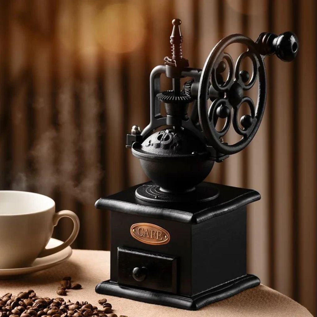 Manual Coffee Mill Ceramic Burr Grinder Hand Crank Coffee Bean Grinder for Home Kitchen Travel Camping Portable Fresh Ground Coffee Brewer