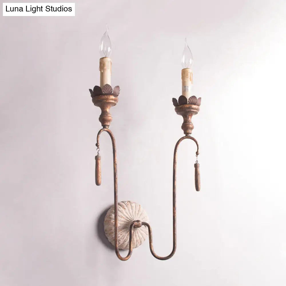 Industrial Cage Wall Sconce with Open Edison Bulb Design for Hallway Entryway Dining Room Kitchen Bedroom 2 or 3 Light Fixture