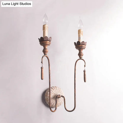 Industrial Cage Wall Sconce with Open Edison Bulb Design for Hallway Entryway Dining Room Kitchen Bedroom 2 or 3 Light Fixture