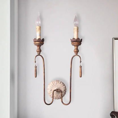 Industrial Cage Wall Sconce with Open Edison Bulb Design for Hallway Entryway Dining Room Kitchen Bedroom 2 or 3 Light Fixture