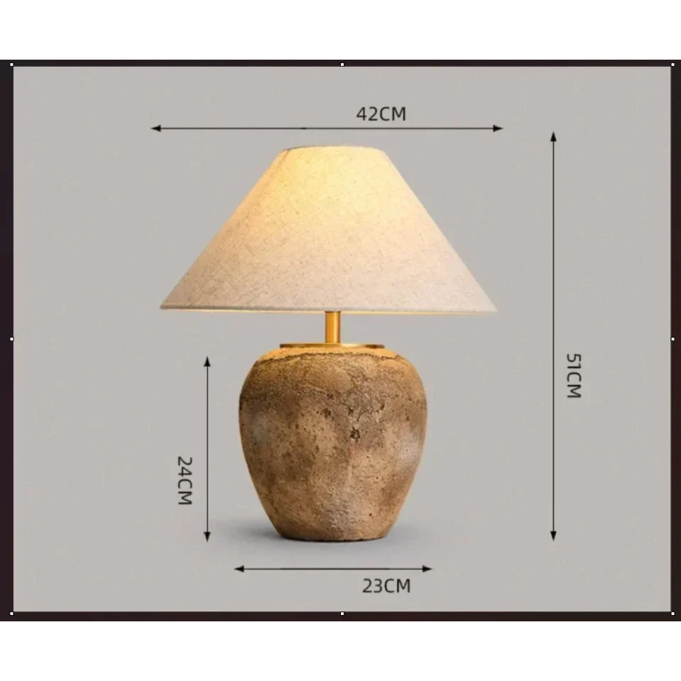 Ceramic Bedside Lamp 20 Inch Tall Warm White Light Wide Fabric Shade for Bedroom Living Room Nightstand Reading Corner Home Office Desk Lamp