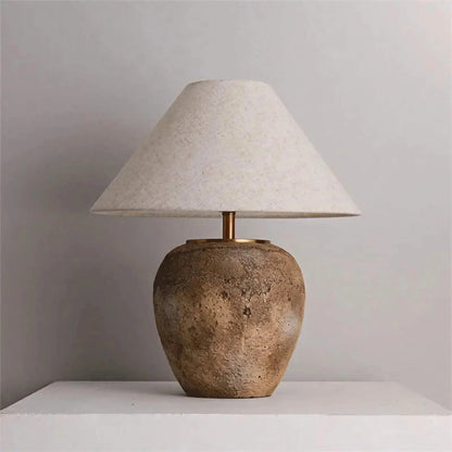 Ceramic Bedside Lamp 20 Inch Tall Warm White Light Wide Fabric Shade for Bedroom Living Room Nightstand Reading Corner Home Office Desk Lamp