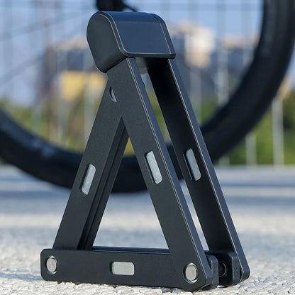 Folding Bicycle Lock Heavy-Duty Steel Anti-Theft Chain for Road Bikes Mountain Bikes E-Bikes Motorcycles Certified Security with Frame