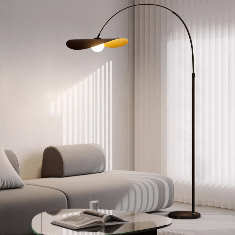 Minimalist Standing Lamp with Ambient LED Glow – Handcrafted Iron & Acrylic Design for Living Room & Bedroom