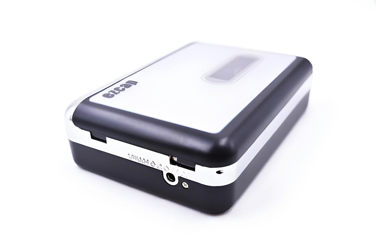 Portable Tape to Digital Audio Converter with USB Recording, Auto-Reverse Playback & Headphone Jack for Music Archiving
