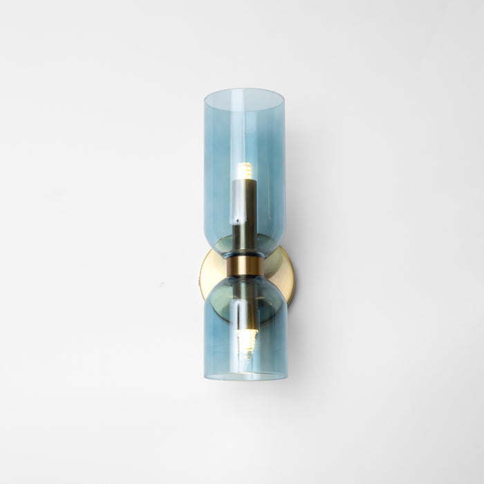 Applique murale en verre à câbler, douille E12 pour chambres, salons, couloirs, luminaire d'accentuation intérieur, éclairage mural cylindrique moderne 110-