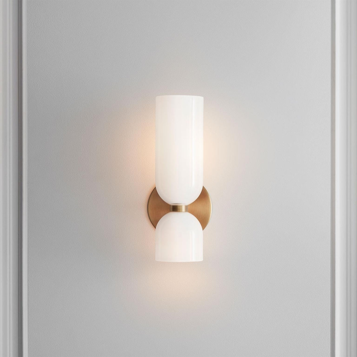 Applique murale en verre à câbler, douille E12 pour chambres, salons, couloirs, luminaire d'accentuation intérieur, éclairage mural cylindrique moderne 110-