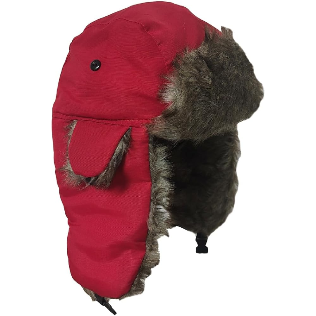 Insulated Winter Aviator Hat with Ear Flaps & Chin Strap – Windproof Faux Fur-Lined Cap for Men & Women – Cold Weather Headwear