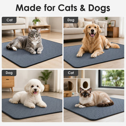 Ortekor Reusable Washable Pet Pee Pad for Cats & Dogs - Absorbent Non-Slip Floor Mat for Indoor Potty Training, Playpens & Crates