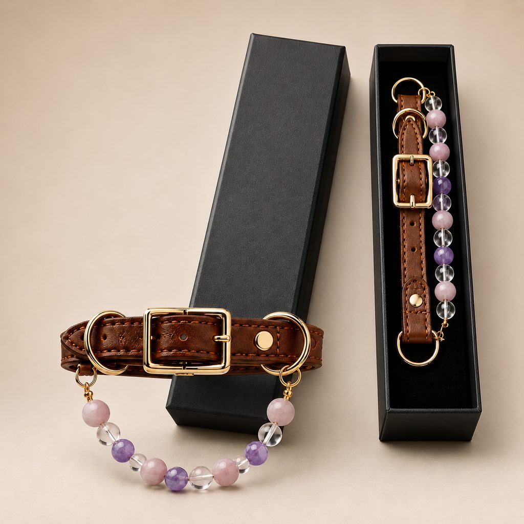 Ortekor Four Elements Crystal Pet Collar Gift Box for Cats & Small Dogs - Photo-Ready Astrology Pet Jewelry for Birthdays, Holidays & Meaningful Pet Gifts