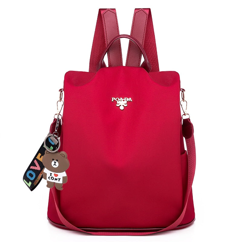 Multi-Pocket Daypack with Hidden Back Access – Water-Resistant Anti-Theft Design