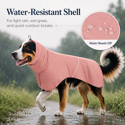 Ortekor Hooded Dog Sun & Rain Cape for Summer Walks - Lightweight Neck-to-Back Coverage for Drizzle, Wind & Sunny Outdoor Days