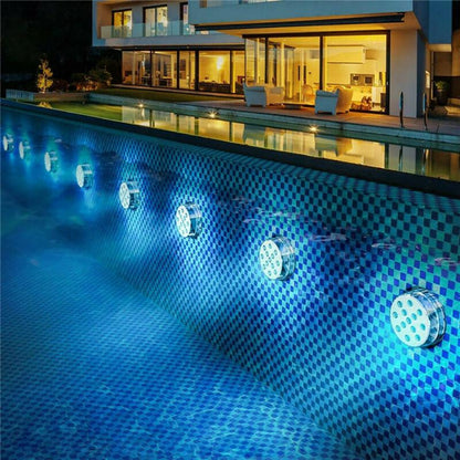 Submersible LED Pool Light Remote-Controlled Color-Changing Underwater Fixture for Pools Hot Tubs Ponds Bathtubs IP68 Waterproof Floating