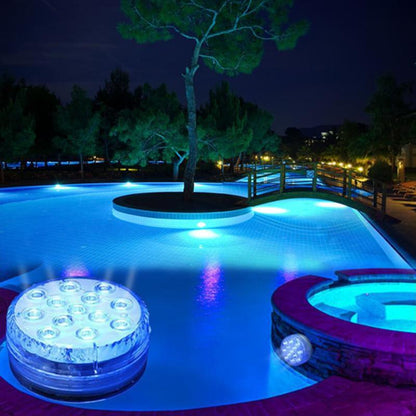Submersible LED Pool Light Remote-Controlled Color-Changing Underwater Fixture for Pools Hot Tubs Ponds Bathtubs IP68 Waterproof Floating
