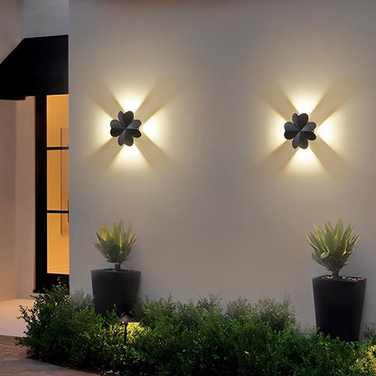 LED Aluminum Exterior Sconce 6-Inch Decorative Coastal & Nature Motif Fixture for Walkways, Porches & Yards