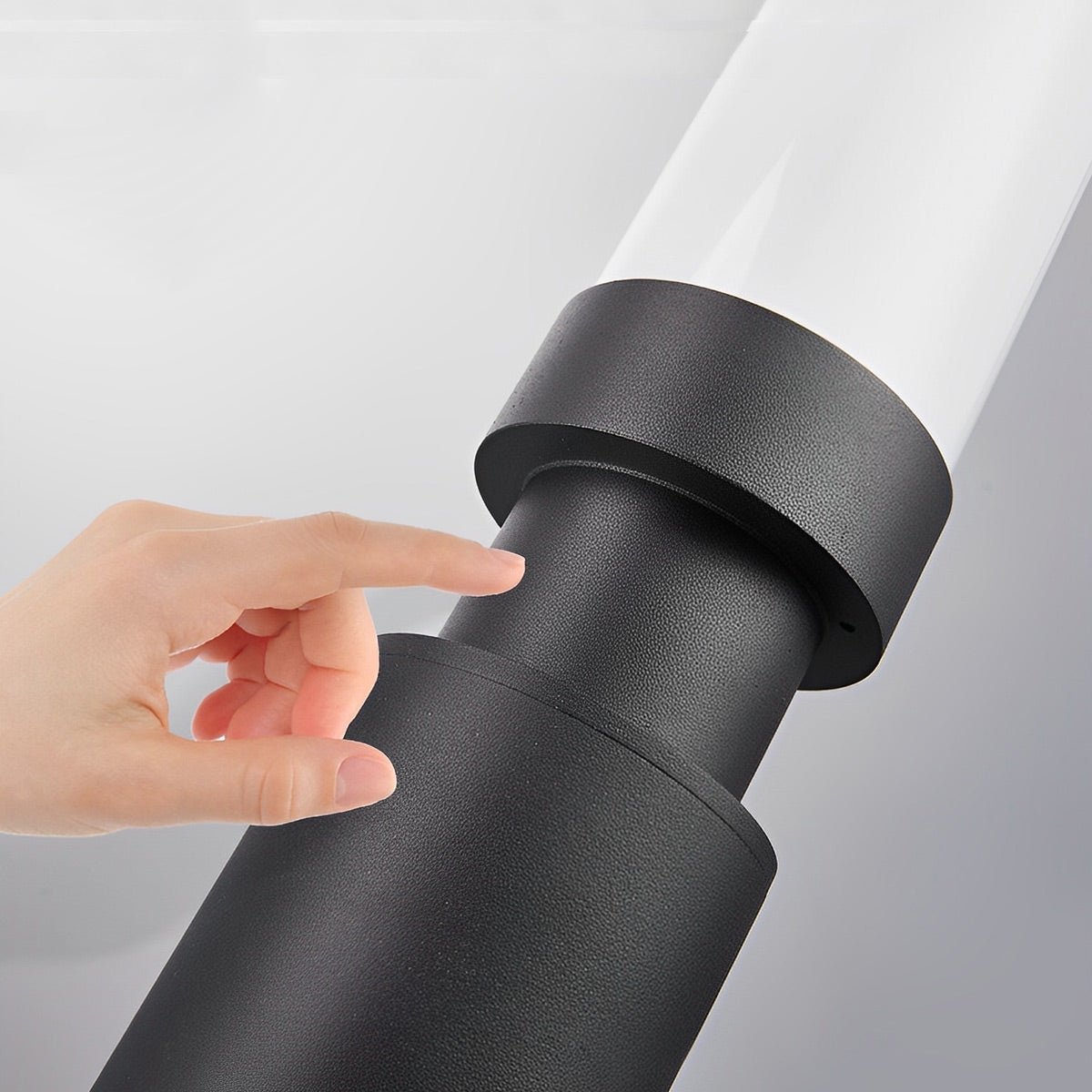 Tall Aluminum Outdoor Post Lamp 6.5 ft Black LED Bollard Light for Driveways Pathways Walkways Yards Landscapes Patios Waterproof IP55 3000K