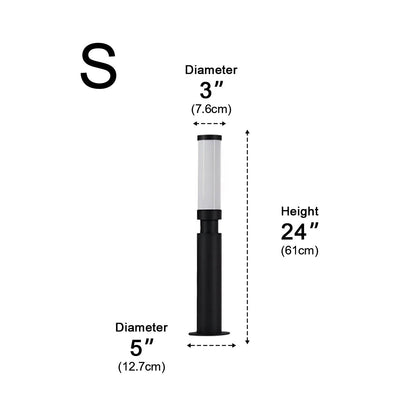 Tall Aluminum Outdoor Post Lamp 6.5 ft Black LED Bollard Light for Driveways Pathways Walkways Yards Landscapes Patios Waterproof IP55 3000K