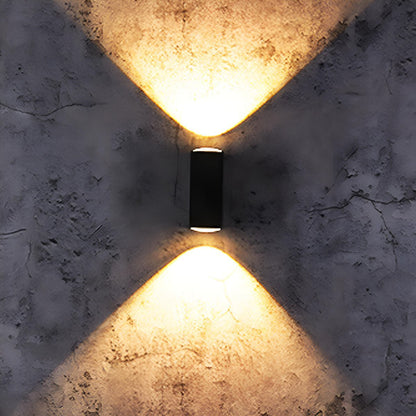 Outdoor LED Sconce Fixture Dual Beam Waterproof Aluminum Housing for Exterior Entryway Porch Patio Garage Modern Architectural Lighting 3.5×