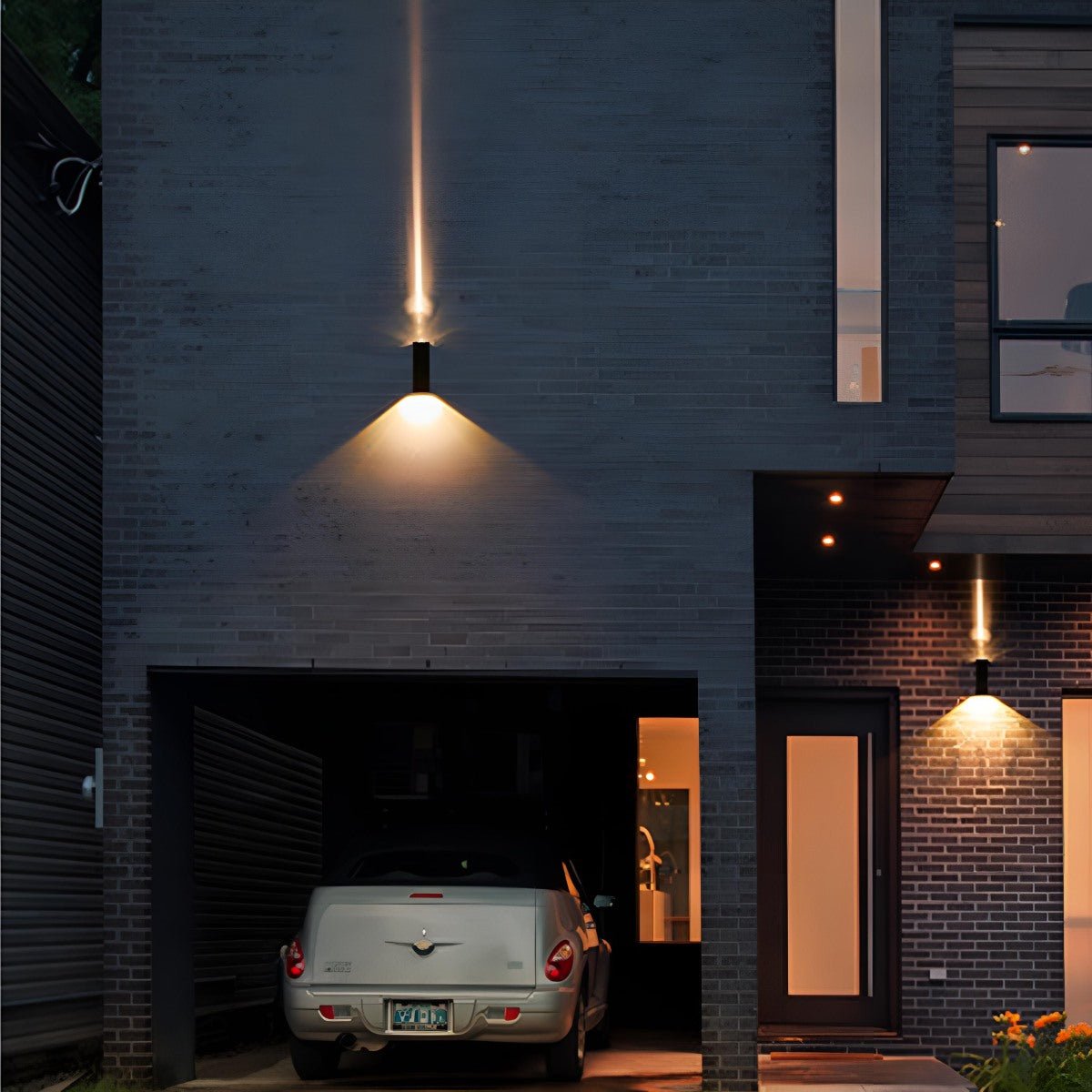Outdoor LED Sconce Fixture Dual Beam Waterproof Aluminum Housing for Exterior Entryway Porch Patio Garage Modern Architectural Lighting 3.5×