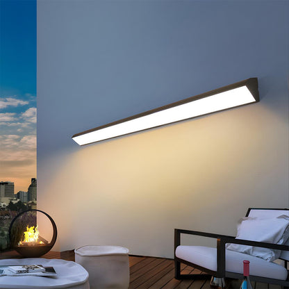 LED Strip Exterior Wall Sconce 18-80W Aluminum Weather-Resistant Linear Fixture for Walkways Entryways Backyards Decks Porches Patios Modern