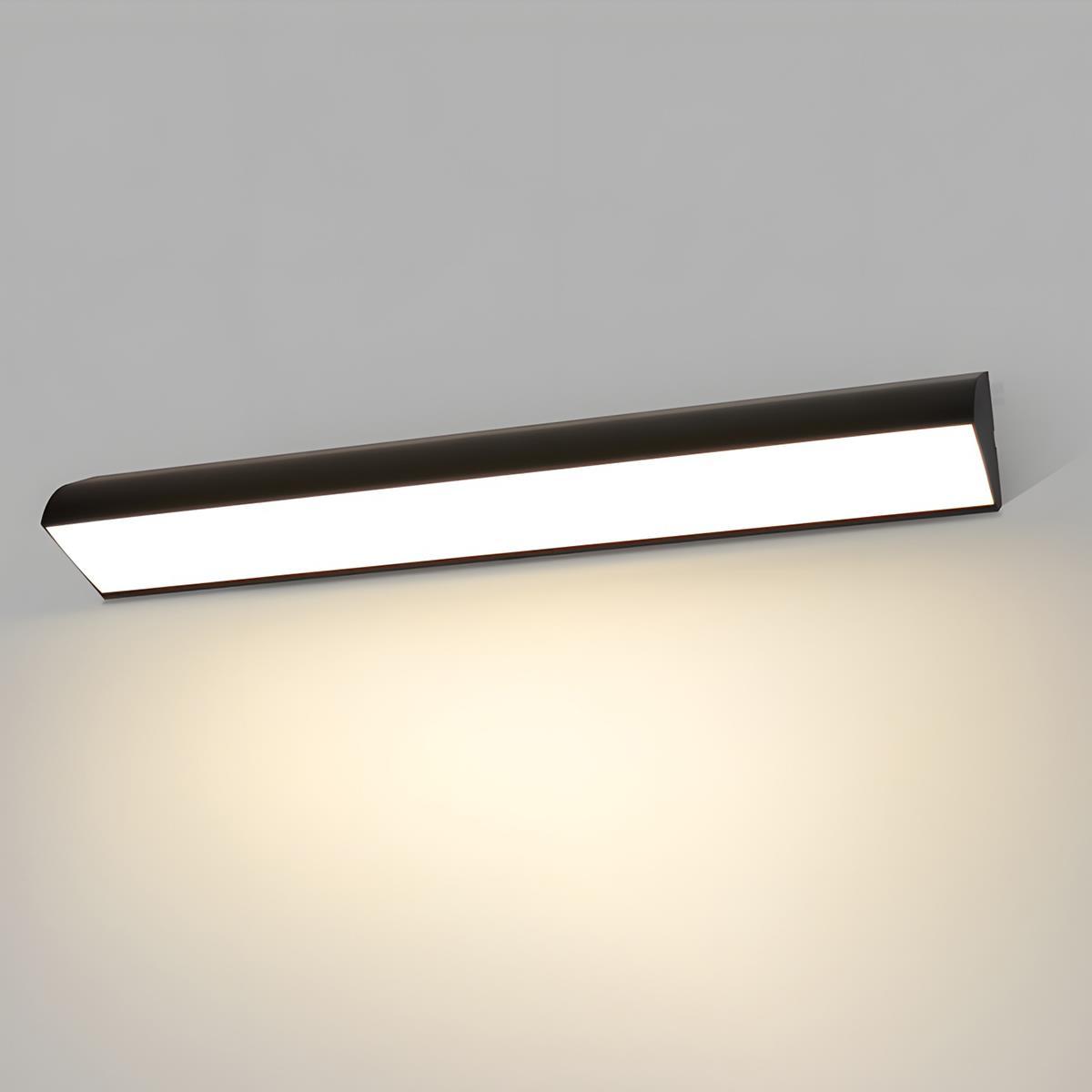 LED Strip Exterior Wall Sconce 18-80W Aluminum Weather-Resistant Linear Fixture for Walkways Entryways Backyards Decks Porches Patios Modern
