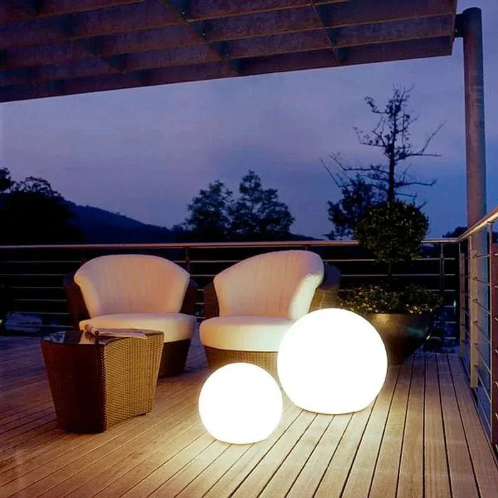 LED Solar Garden Sphere 10-Inch Waterproof Color-Changing Remote Controlled Wireless Rechargeable Yard Pathway Landscape Lighting for Patio