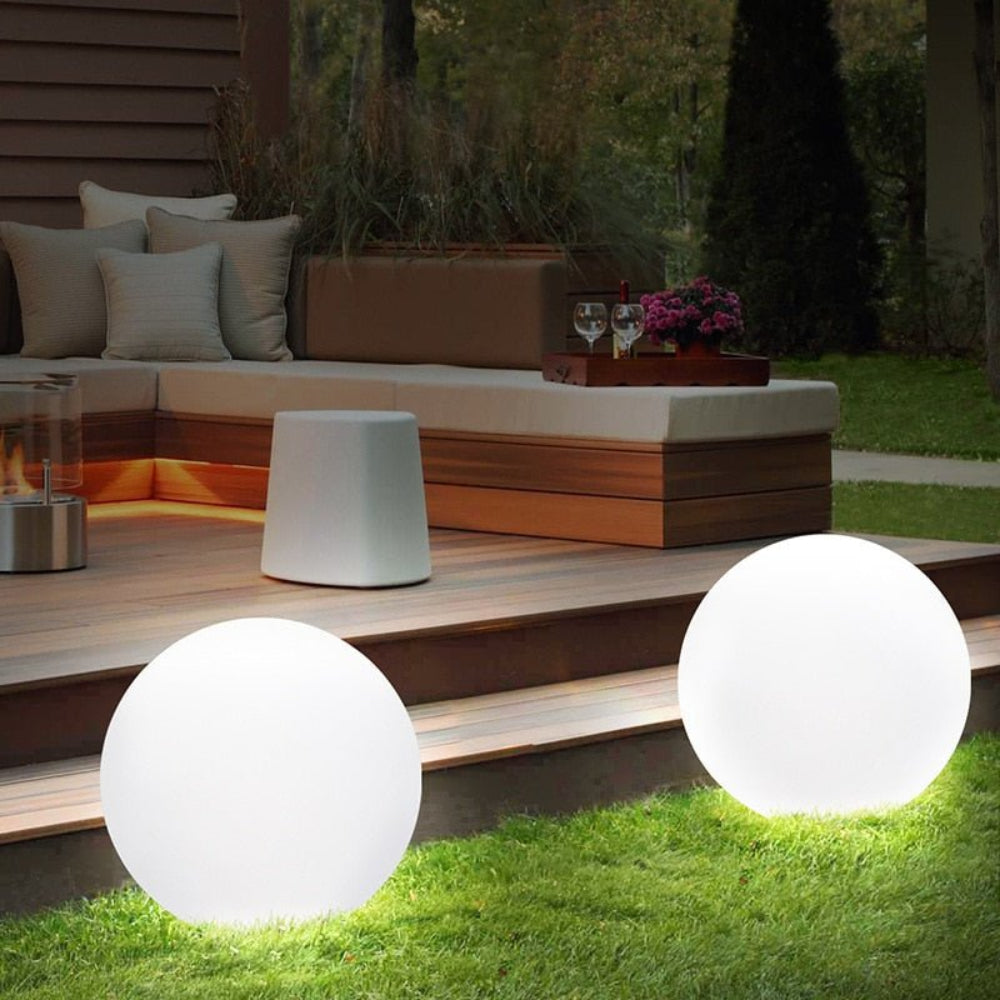 LED Solar Garden Sphere 10-Inch Waterproof Color-Changing Remote Controlled Wireless Rechargeable Yard Pathway Landscape Lighting for Patio