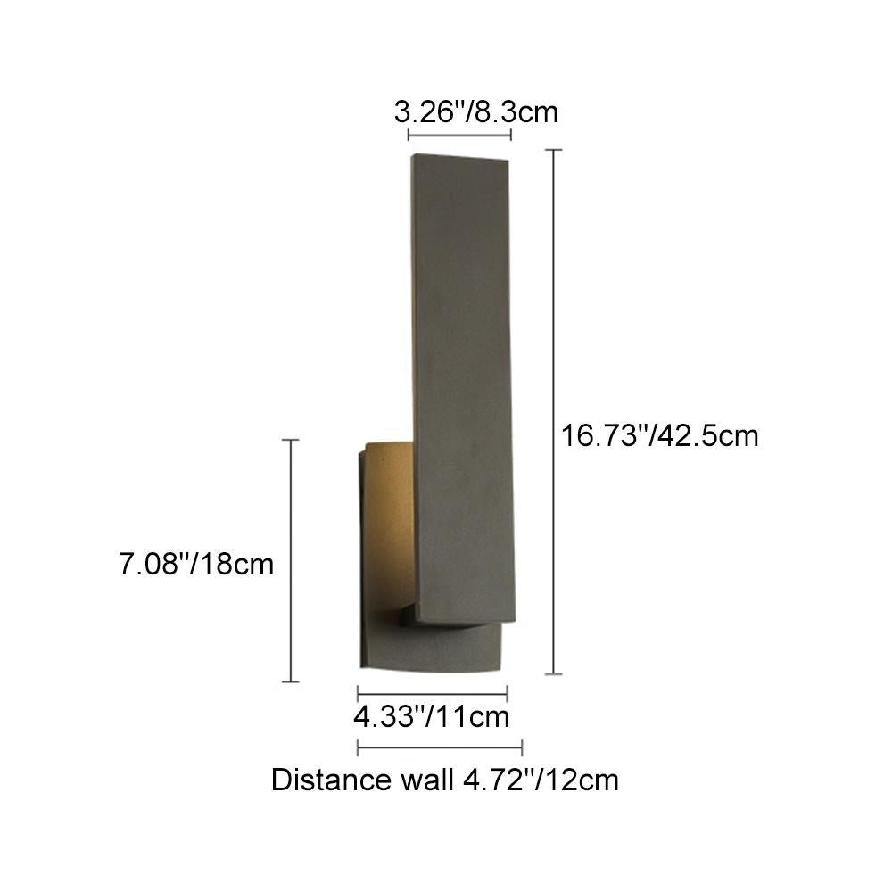 Outdoor LED Wall Sconce Aluminum 17 inch Waterproof Black Porch Light Warm White for Front Door Entry Patio Exterior Home Facade Security Li