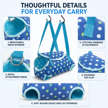 Ortekor Wearable Pet Carrier Harness for Small Dogs & Cats - Hands-Free Carry for Vet Visits & Short Outings