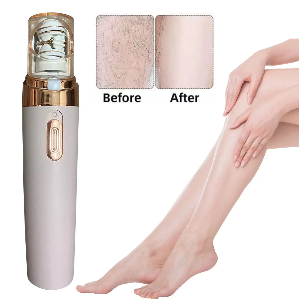 Wearclo | Épilateur et rasoir facial 2-en-1 avec chargement USB | Solution douce pour une peau lisse