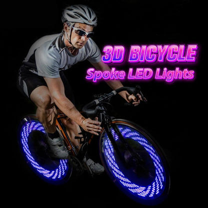 RGB Bike Wheel Spoke Light with 32 Animated Patterns – Motion-Activated Side Visibility for Night Cycling
