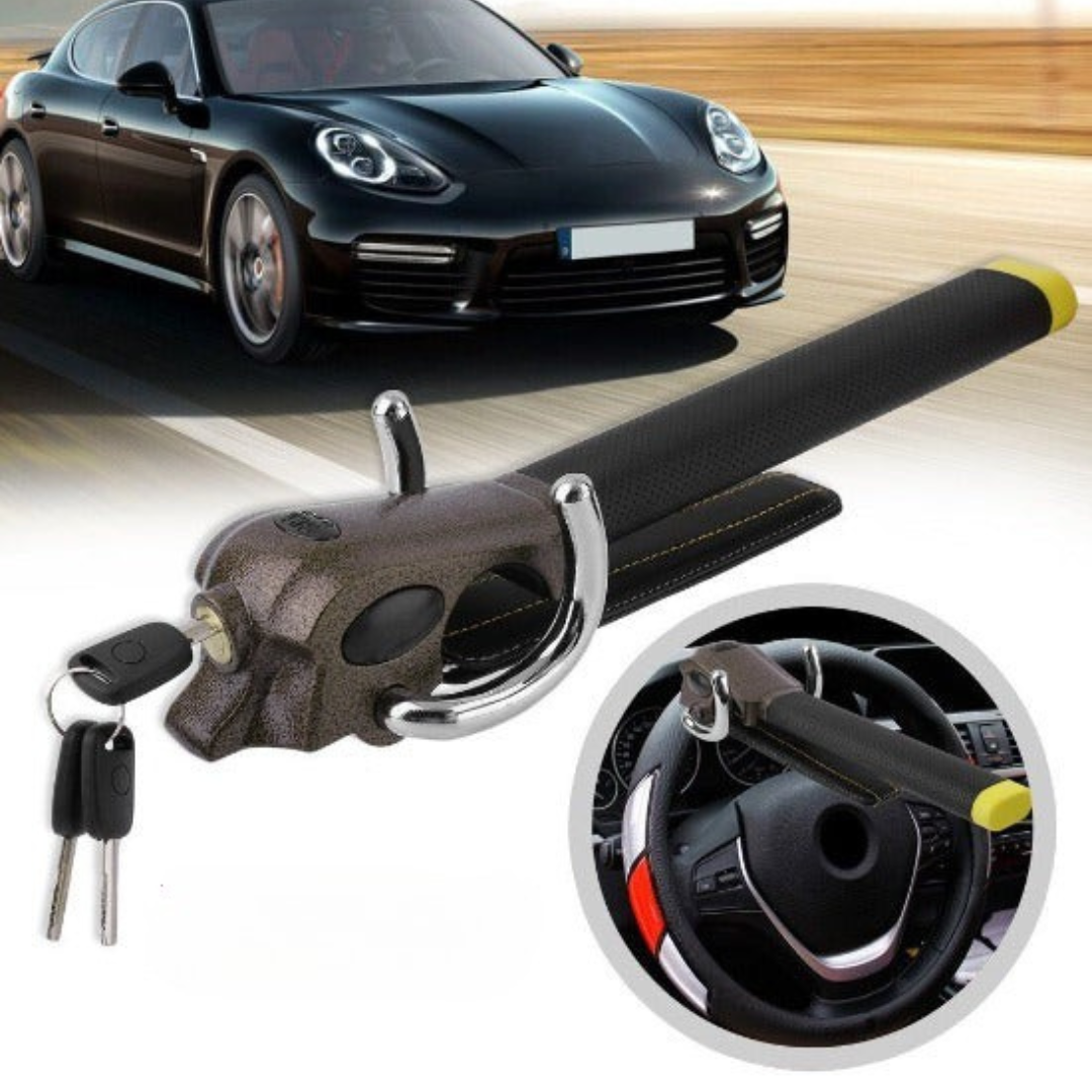 Car Steering Wheel Lock Heavy Duty, Vehicle Steering Lock with 3 Keys, Car Theft Deterrent for Most Steering Wheels
