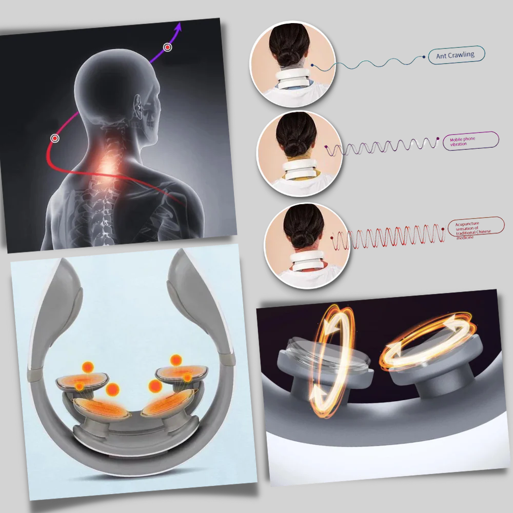 Masseur électrique pour le cou et les épaules avec intensité réglable | Soulagement Shiatsu pour les tensions et la relaxation