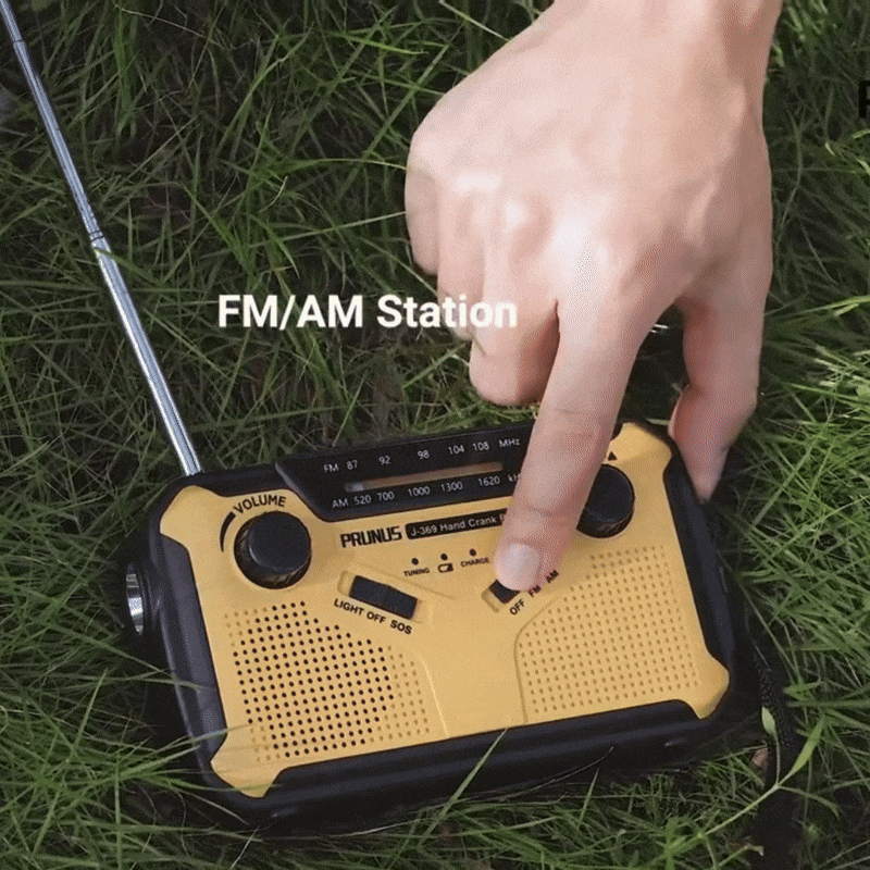 Wreaths Sun | Radio d'urgence avec manivelle et énergie solaire | Radio dynamo portable avec batterie externe et lampe torche LED