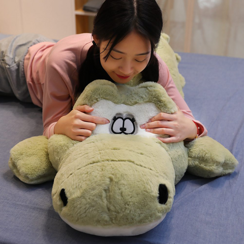 Peluche crocodile géante | Doudou hypoallergénique pour un confort absolu