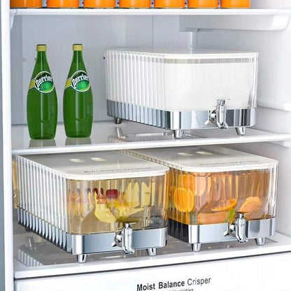 Distributeur de boissons élégant en verre avec couvercle à clip pour fêtes et réceptions