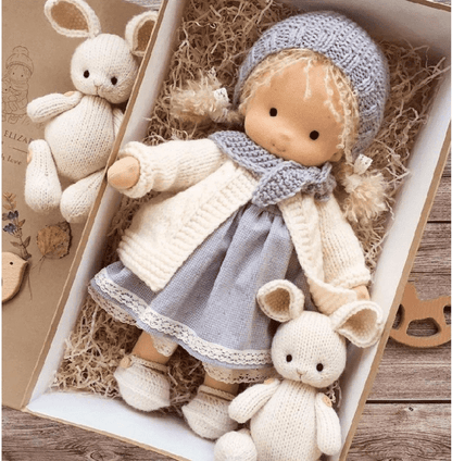 Handcrafted Waldorf Doll for Kids 2+ Years | 13.8-Inch Soft Cotton Play Companion | Encourages Imaginative Role-Play & Emotional