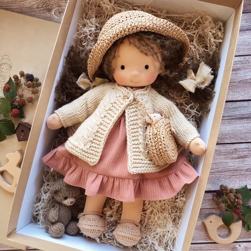 Handcrafted Waldorf Doll for Kids 2+ Years | 13.8-Inch Soft Cotton Play Companion | Encourages Imaginative Role-Play & Emotional