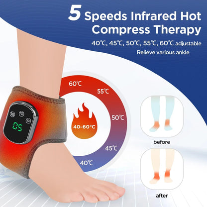 Adjustable Infrared Heat & Vibration Ankle & Wrist Massager