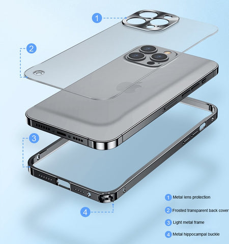 Wearclo | Coque iPhone en aluminium aéronautique au design élégant | Protection légère pour un usage quotidien