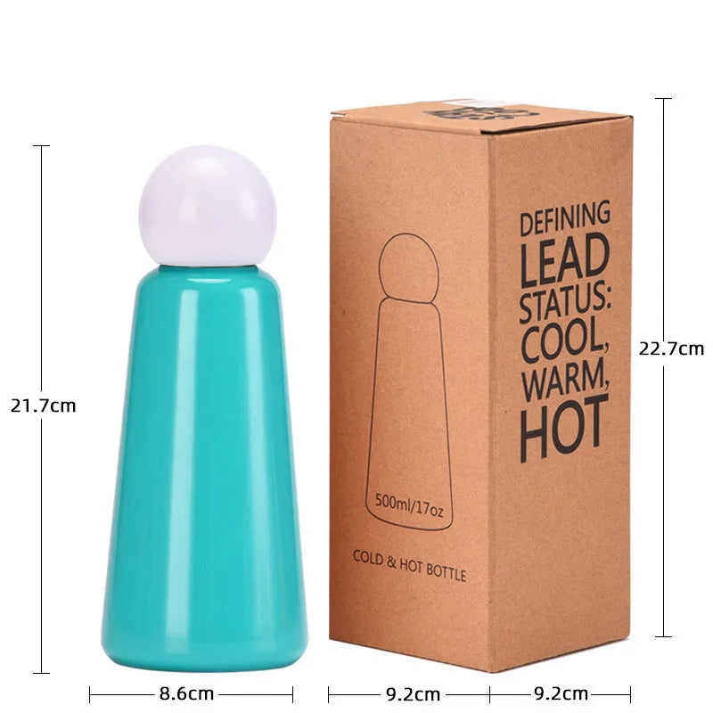 Gourde en acier inoxydable, bouteille isotherme à double paroi, gourde étanche pour boissons chaudes et froides