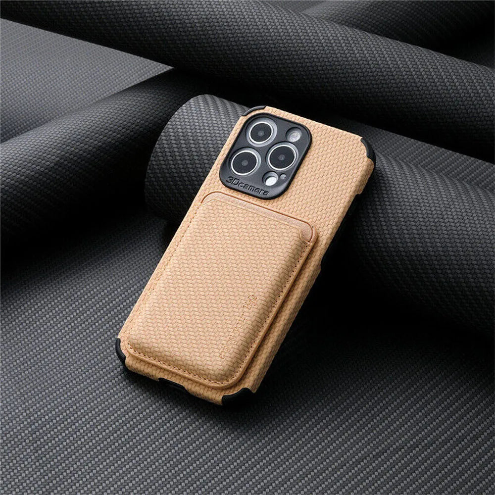 Étui magnétique pour iPhone avec porte-cartes pour chargement MagSafe, coque de téléphone portefeuille ultra-fine avec poche intégrée pour vos essentiels du quotidien