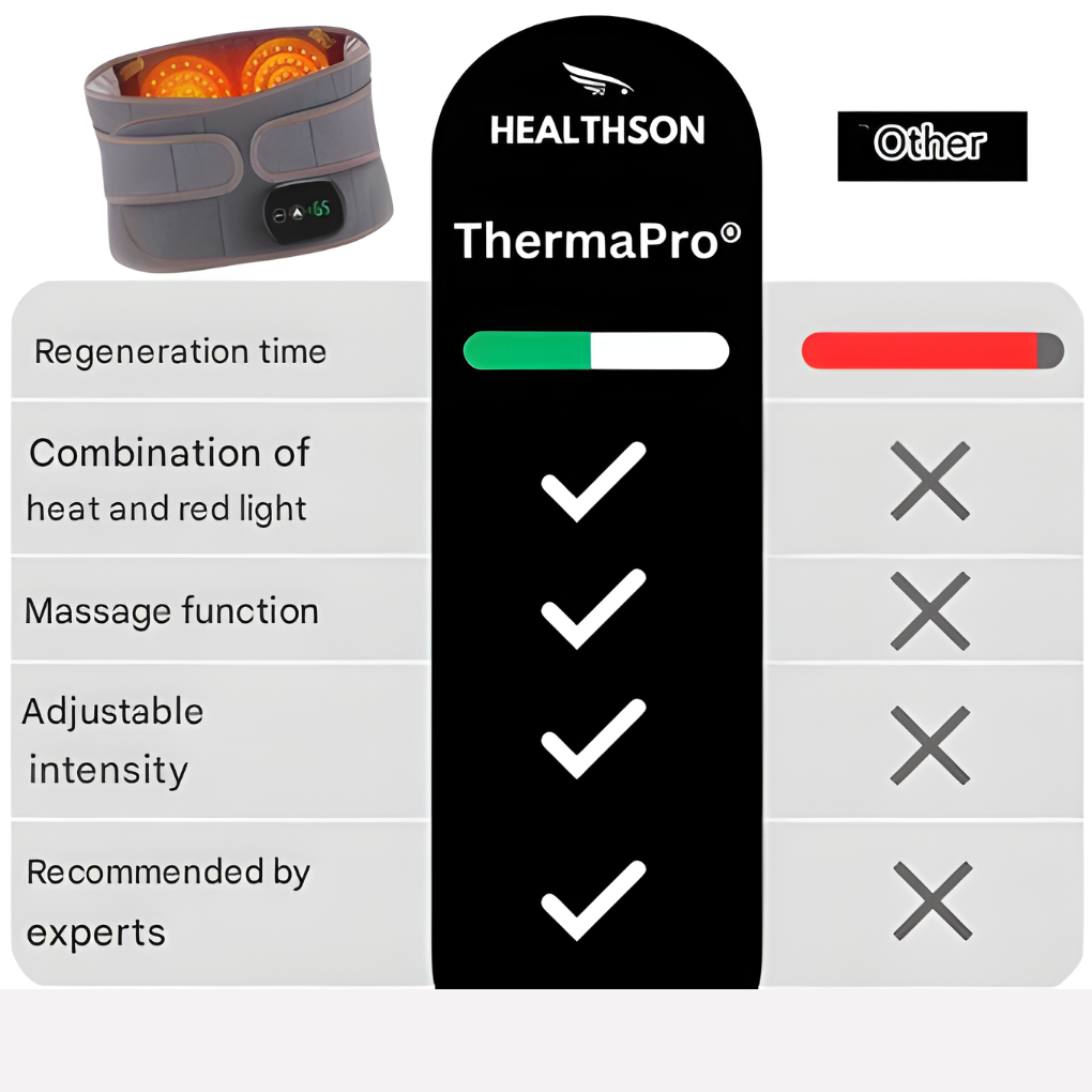 Wearclo | Ceinture de massage avec thérapie par lumière rouge et chaleur pour le soulagement musculaire