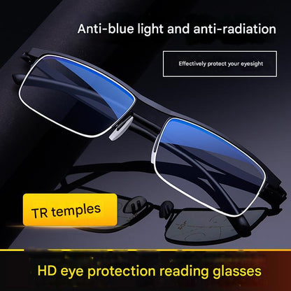 Wearclo | Lunettes de lecture progressives pour hommes avec protection anti-lumière bleue | Vision polyvalente pour toutes les activités