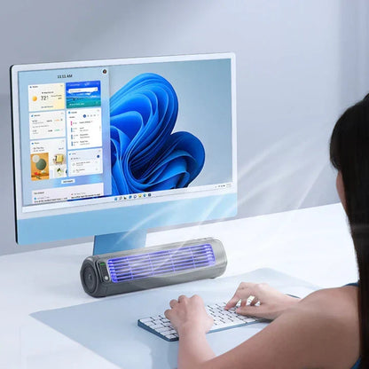 Rechargeable Personal Air Cooler Bladeless Fan for Desk Bedroom Office Small Room Cooling Cordless Portable Oscillating Mini AC