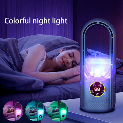 Wearclo | Portable Bladeless Fan with LED Display & Adjustable Airflow | Safe and Quiet Cooling Solution